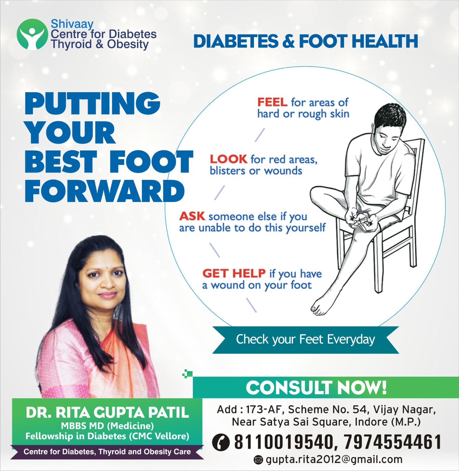 Best Doctor for foot diabetic treatment in Indore MP